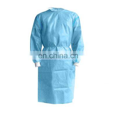 Surgical suits waterproof disposable non woven clothes pp pe Isolation gowns