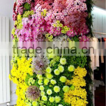 Artificial decorative green wall with flower on sale,artificial flower wall on sale