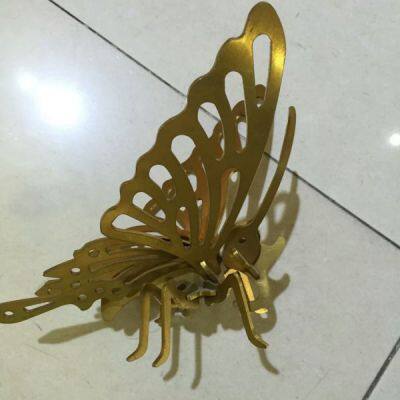 Modern Customized Bronze Creative Sculpture Butterfly Crafts Metal Outdoor Sculpture