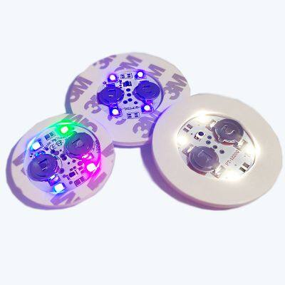 Wine Bottle Decoration Light up LED Coasters, Custom LOGO 3MM Bottle LED Sticker