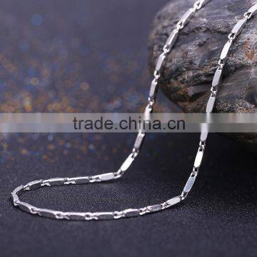 Yiwu Wholesale Jewelry Rhodium Plated Brass Chain Beautiful Oblong Shape Necklace photo-2