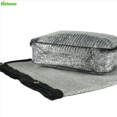 70% Reflective Aluminum Sun Shade Cloth (10' X 14') - UV Protection | Lightweight, Easy Setup Mesh Canopy Cover with Grommets |