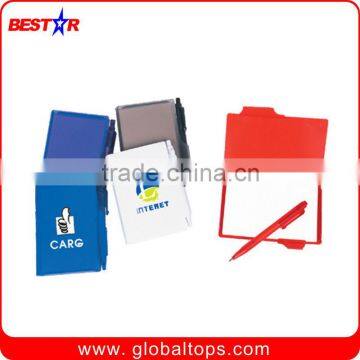 Popular Plastic Memo Pad with Pen