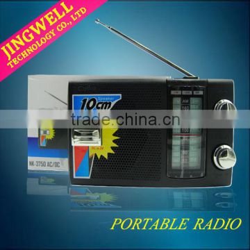 Best Selling Portable Mini Fm Radio Music Speaker HD-3750AC/DC