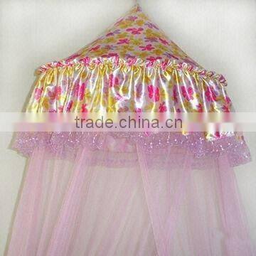 Satin roof bed canopy