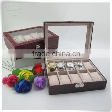 10 Slots pu Leather Travelling Watch Box for Wholesales Quality Choice