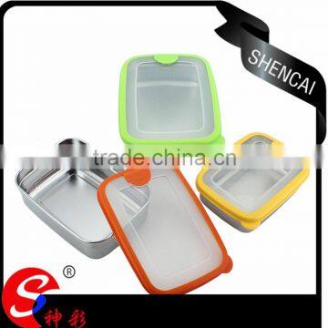 Plastic stainless steel hot lunch tiffin box