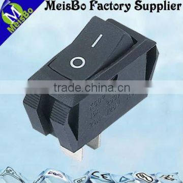 two pins on -off 3A 250VAC/5A 125VAC T85 ABS practical low current rocker switch