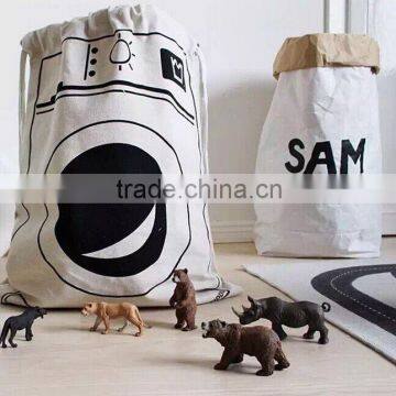 Various Designs Cartoon Children Cotton Laundry Hamper Foldable Laundry Basket Storage Bin Folding basket