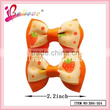 Fashion jewelry hair bows for children,hair ribbon bows material made hairgrips