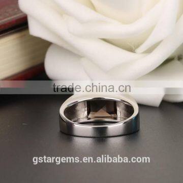 1.5CT Genuine Smoky Quartz Ring Cheap Gemstone 925 Sukver Jewelry Men's Ring photo-4