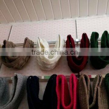 2014 Winter Fashion Newest High Quality Iceland Yarn Twisted Knitted Circle Loop Scarf photo-2