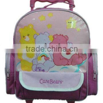 lovely cartoon school bag trolley bag for girls