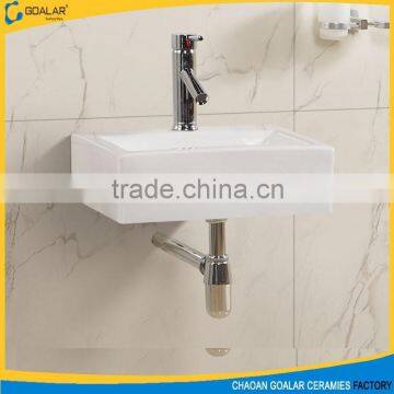 Good quality vessel sink wall hung sink ceramic corner bathroom basin