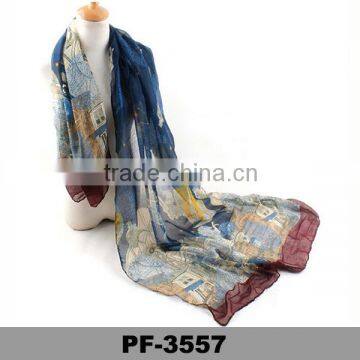 Wholesale Constellation printed Womens Scarf Lightweight Summer Shawl Wrap