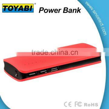 10000mah Portable Charger Power Bank Rubber Coating Finish With 3 USB Port and LED Light photo-6