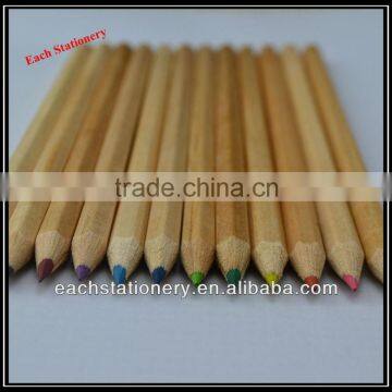 7" Drawing Hexagonal Shape Natural Wood Body Color Pencil