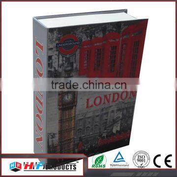 Gold supplier china small book safe with key lock