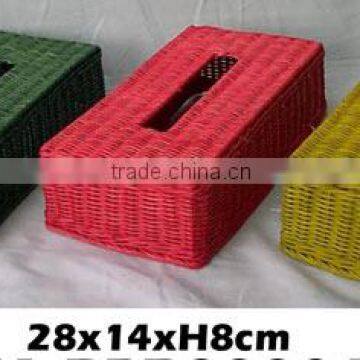 Rattan tissue box