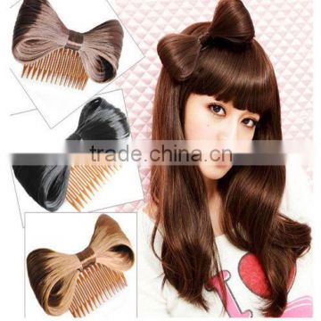 2013best synthetic chignon hair wig accessory with clip