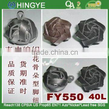 Rose Shape Leather Button