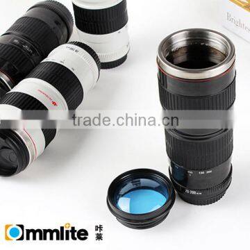 Small Black 3rd Generation Stainless Steel Camera Lens Cup for Canon 70-200MM photo-4