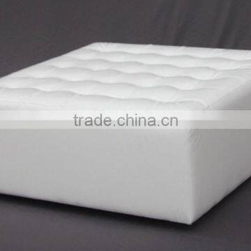 Simple white leather ottoman for sale XY0302