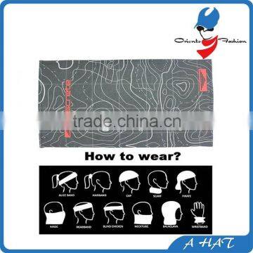 black polyester print neck tube