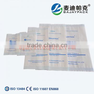 China cheap disposable medical Heat Sealing Sterilization Gusseted Paper Pouch for surgical instruments