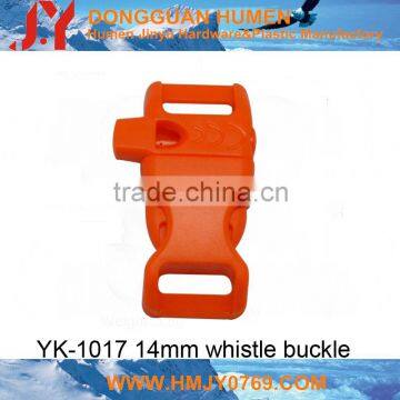 14mm plastic curved buckle,plastic paracord buckle,plastic whistle buckle for paracord bracelet