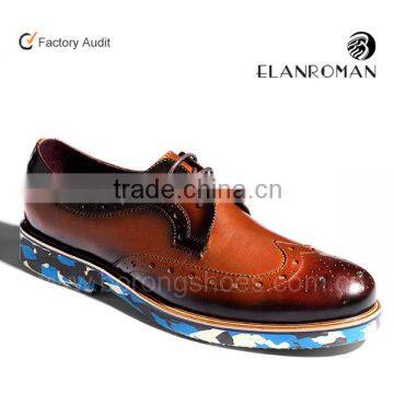 Hot style cow leather men casual flat leather shoe