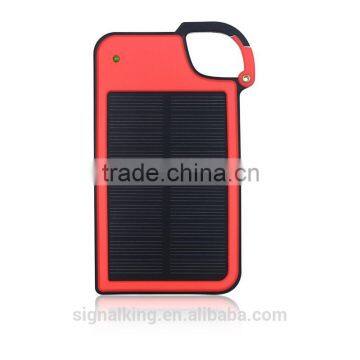 Factory Wholesale Portable Solar charger 4050mAh Key Chain Solar Power Bank External Battery Pack Solar Phone Charger