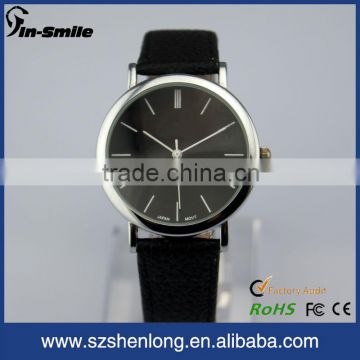 Cheap quartz stainless steel case back watch