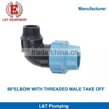 PP 90 Degree Elbow with Threaded Male Take Off