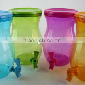 Colorful Plastic beverage/juice dispenser large capacity plastic jar Party dispenser Buffet juice dispenser