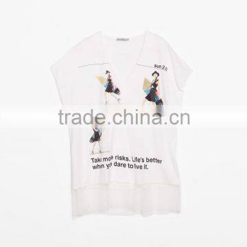 Ladies new design fashion nice t-shirts