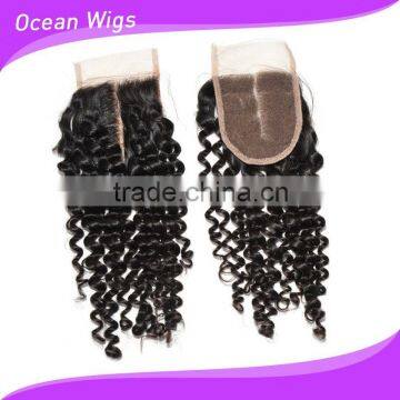 hair closure piece, kinky curly, nautral color