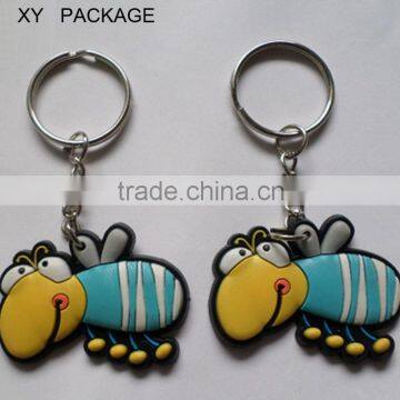 2D Cartoon Character Rubber Keychains / Rubber Key Rings