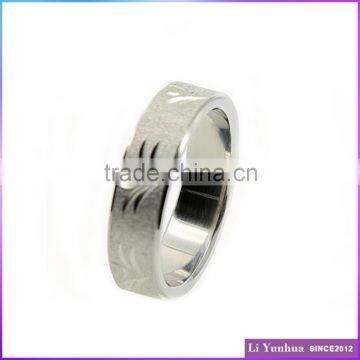 Customized Stainless Steel Cheap Engraved Woman Carved Ring SR-5020