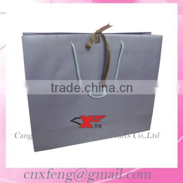 2015 Matt lamination black Coated paper bags