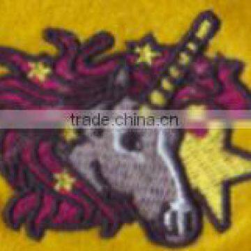 Eco-friendly horse logo custom embroidery patch with good package