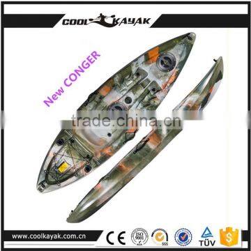 New Conger from Ningbo Cool Kayak Supplier sit-on top plastic kayak for fishing can install motor