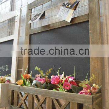 Antique hanging wooden blackboard(kids blackboard) with flower rack