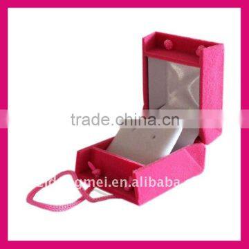 Pink Flocking Jewelry Box