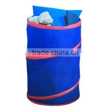 Round Pop Up Laundry Hamper Polyester Laundry Basket