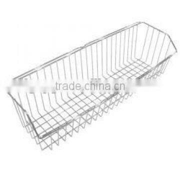 Chrome wire bed basket - medium wide - 150mm x 500mm x 130mm (DxWxH) Chrome wire basket