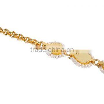 Indian Traditional Goldtone Polish With Pearl Maang Tikka Head Chain Matha Patti photo-3