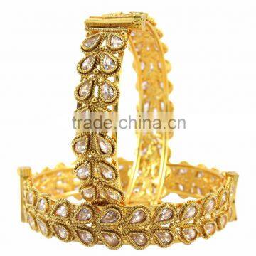 Indian Traditional Designer Gold Plated Bangle Set