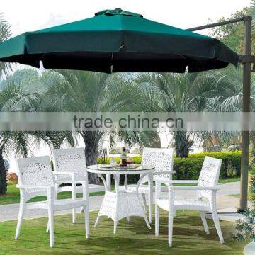 2016 New All Weather Proof Coffee Shop Outdoor Furniture table chairs set with umbrella