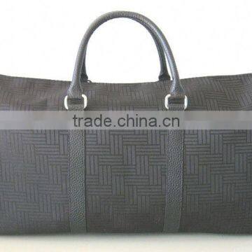 Wholesale high quality Black Jacquard overnight travel bags